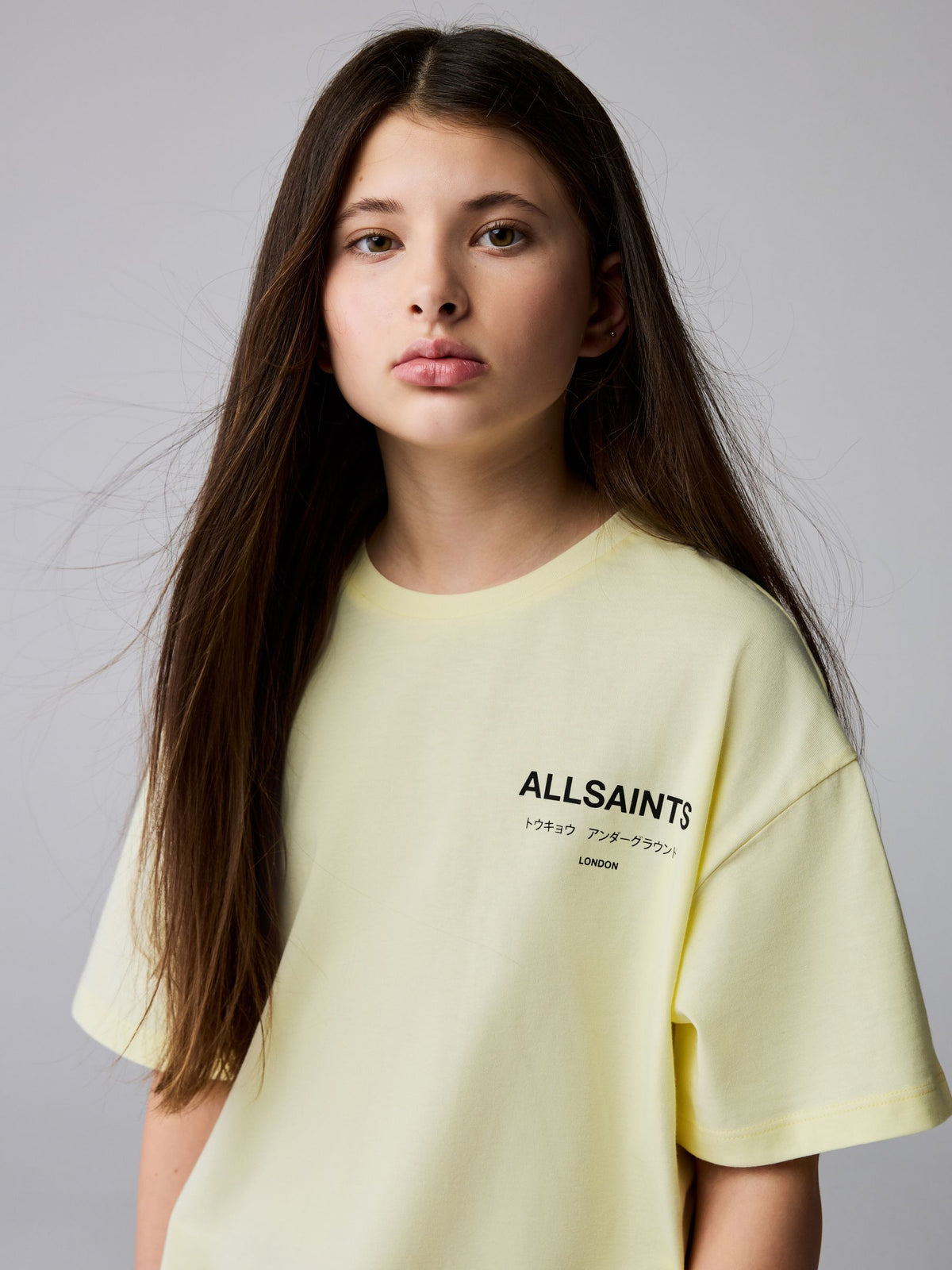 Dsiney Kidz - smALLSAINTS Light Yellow Oversized Underground Crew Neck T-Shirt image 5