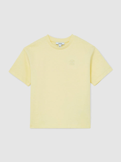 Reiss Yellow Rainer 3-9 yrs Monogram Embroidered Relaxed-Fit T-Shirt image 1