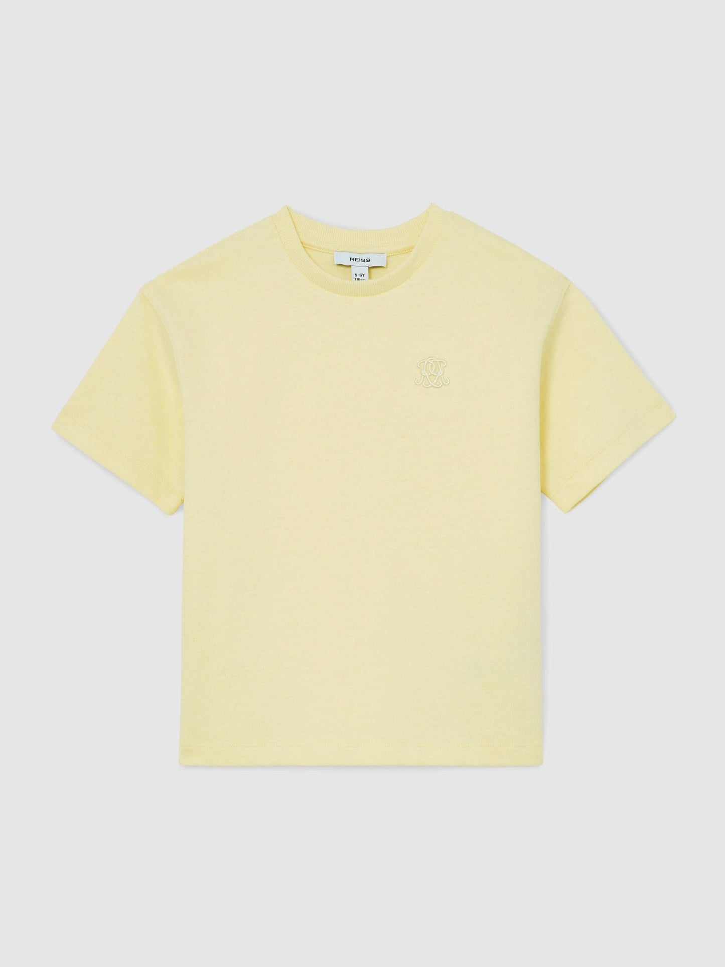 Reiss Yellow Rainer 9-13 yrs Monogram Embroidered Relaxed-Fit T-Shirt image 2