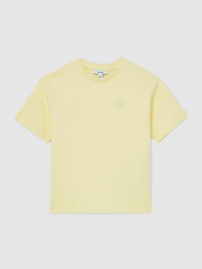 Reiss Yellow Rainer 9-13 yrs Monogram Embroidered Relaxed-Fit T-Shirt image 2