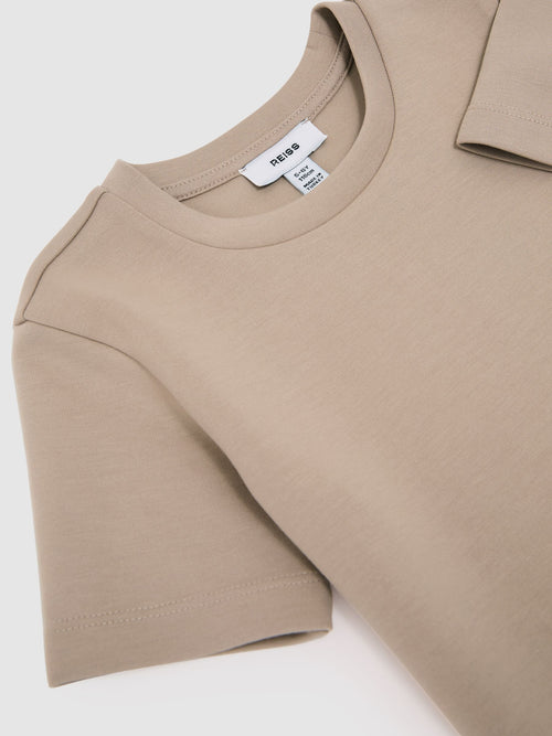 Reiss Stone Bradley 9-13 yrs Premium Interlock Crew-Neck T-Shirt image 1
