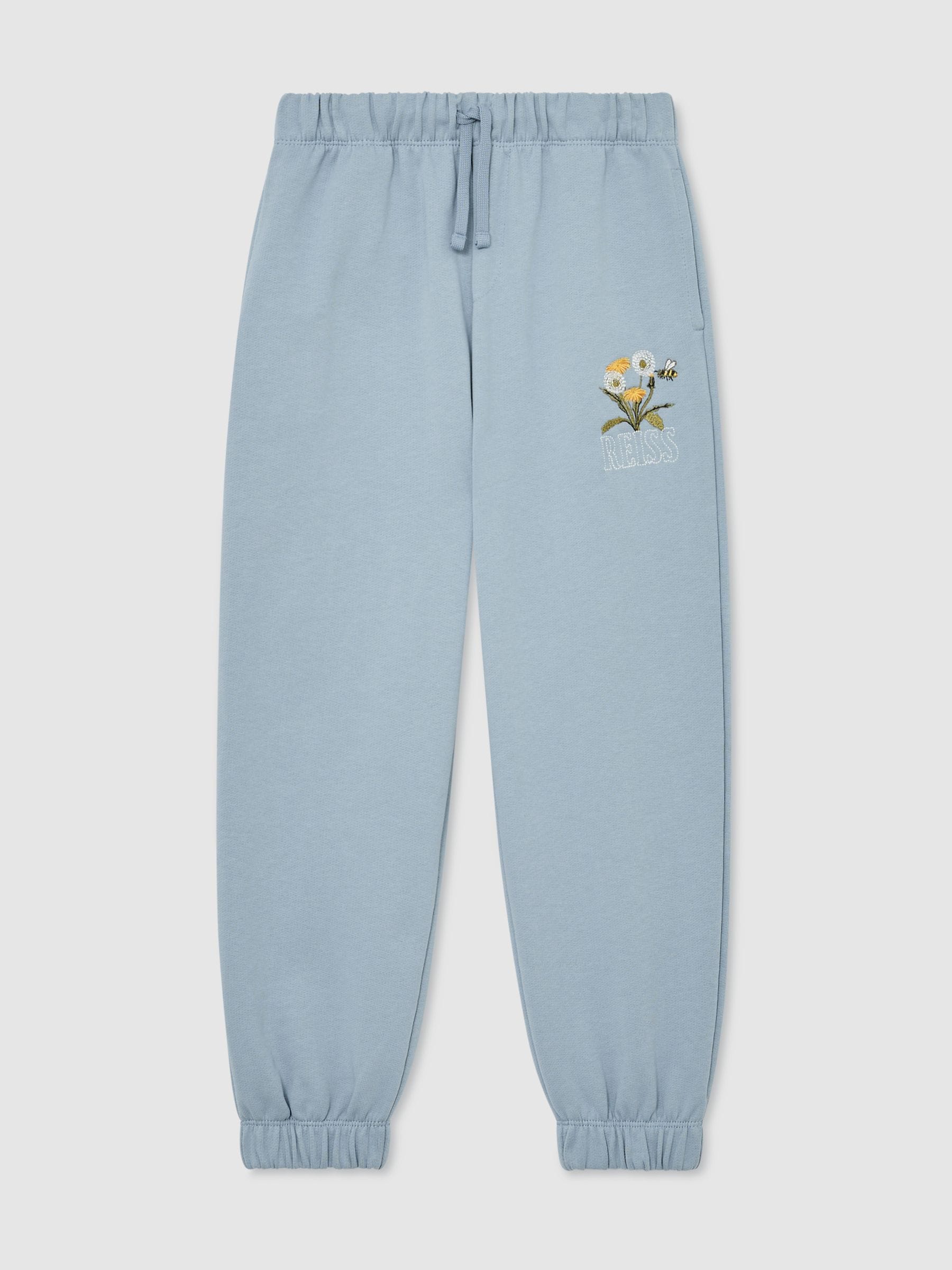 Reiss Pale Blue Dodd 3-9 yrs Cotton Dandelion Logo Cuffed Joggers image 2
