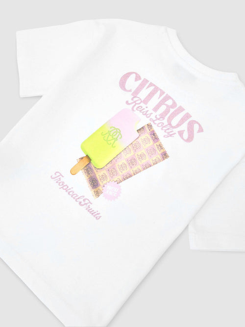 Reiss Optic White Baden 9-13 yrs Cotton Ice Lolly-Print T-Shirt image 1