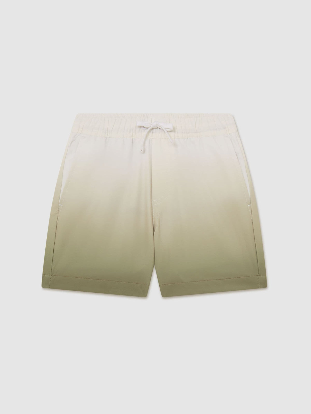 Reiss Green/White Cliff 3-9 yrs Printed Drawstring Swim Shorts image 1
