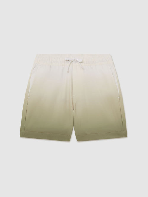 Reiss Green/White Cliff 3-9 yrs Printed Drawstring Swim Shorts image 1