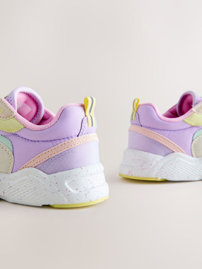 Multi Bright Standard Fit (F) Lace-Up Colourblock Trainers image 6