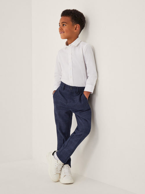 Monsoon Blue Oliver Smart Check Trousers image 1
