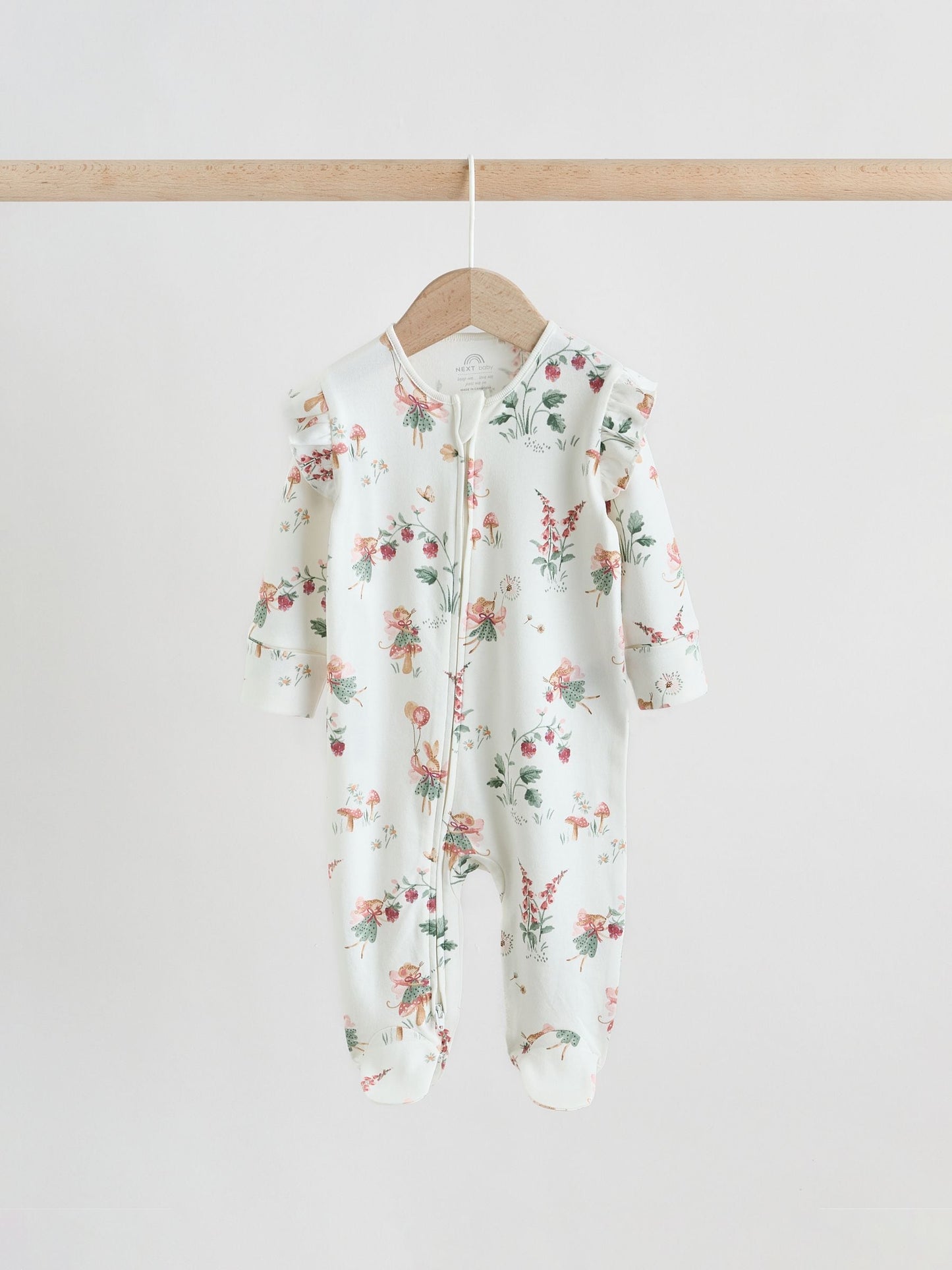 Pink Baby Sleepsuits 3 Pack image 3