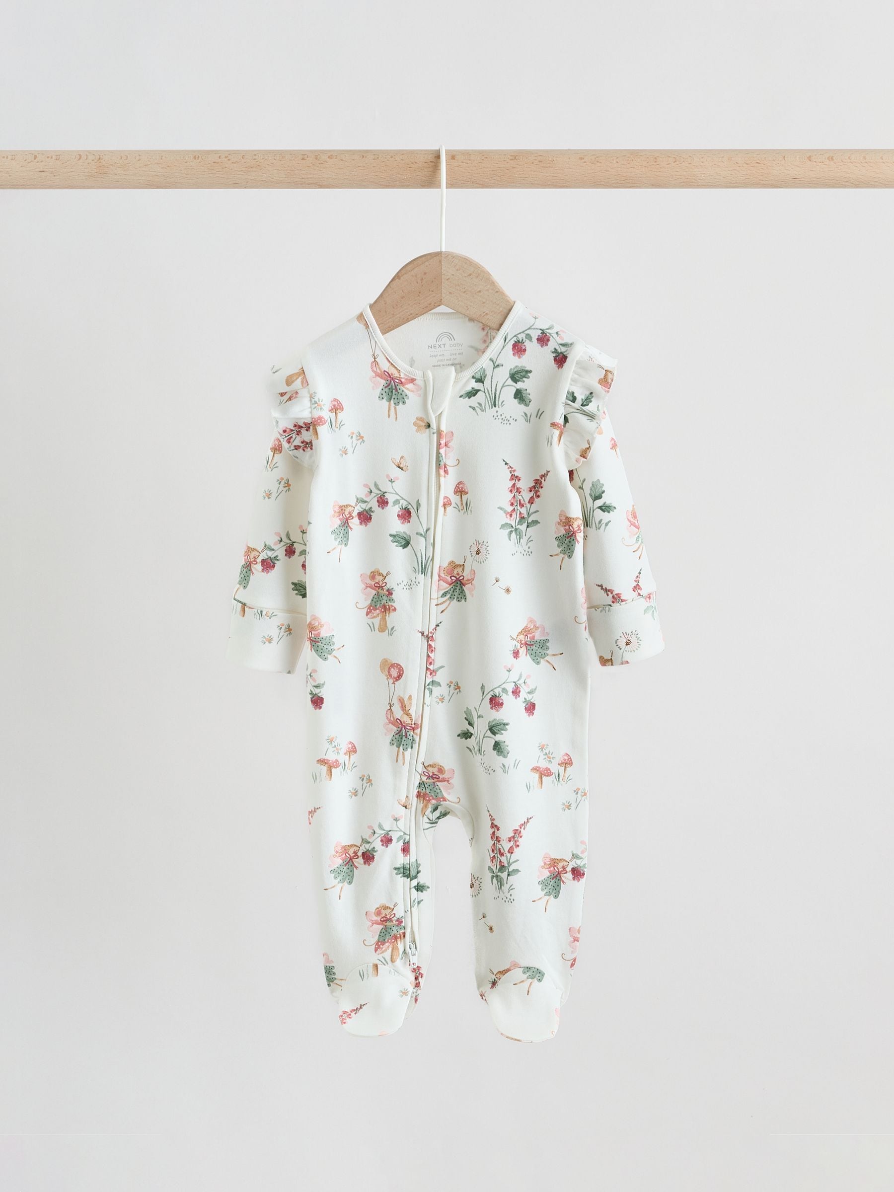 Pink Baby Sleepsuits 3 Pack image 3