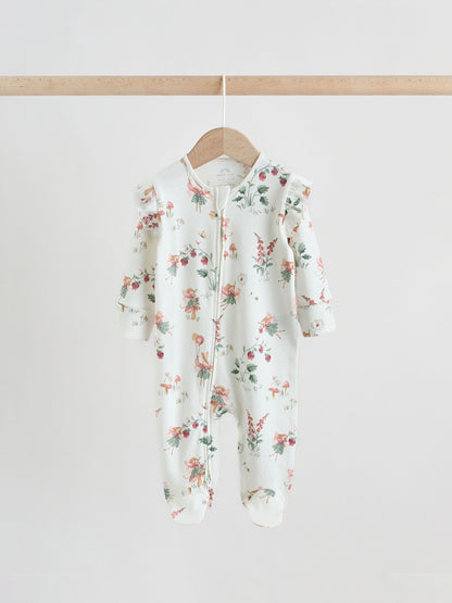 Pink Baby Sleepsuits 3 Pack image 3