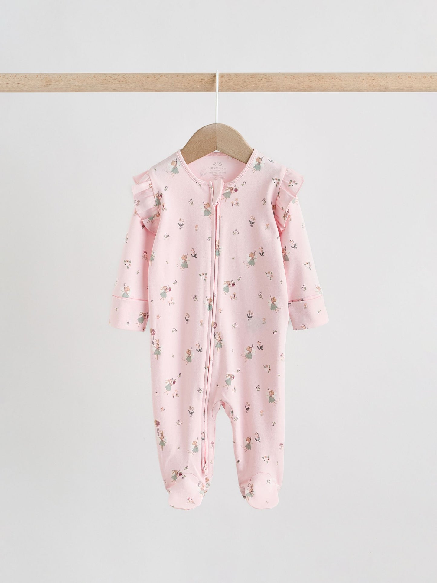 Pink Baby Sleepsuits 3 Pack image 4
