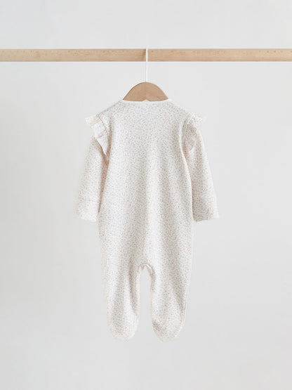 Pink Baby Sleepsuits 3 Pack image 6