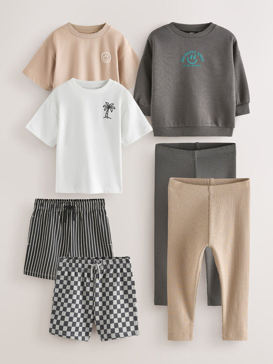 Multi Capsule Wardrobe Top & Shorts Set 7 Piece (3mths-7yrs) image 1