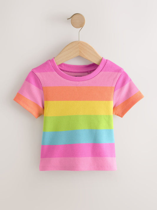 Dsiney Kidz - Multi Bright Short Sleeve Ribbed T-Shirts 4 Pack (3-16yrs) image 2