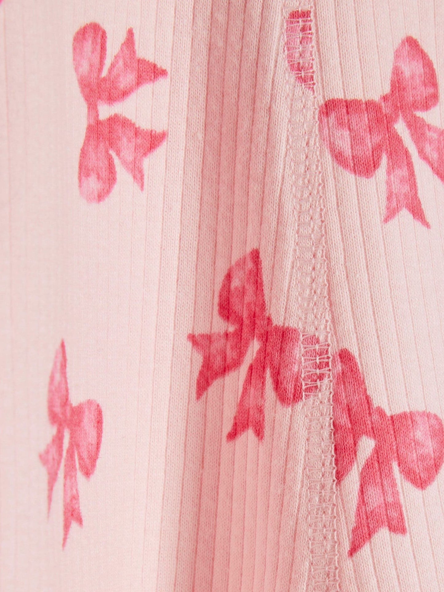 River Island Pink Long Sleeve Bow Collar Rib Dress image 4