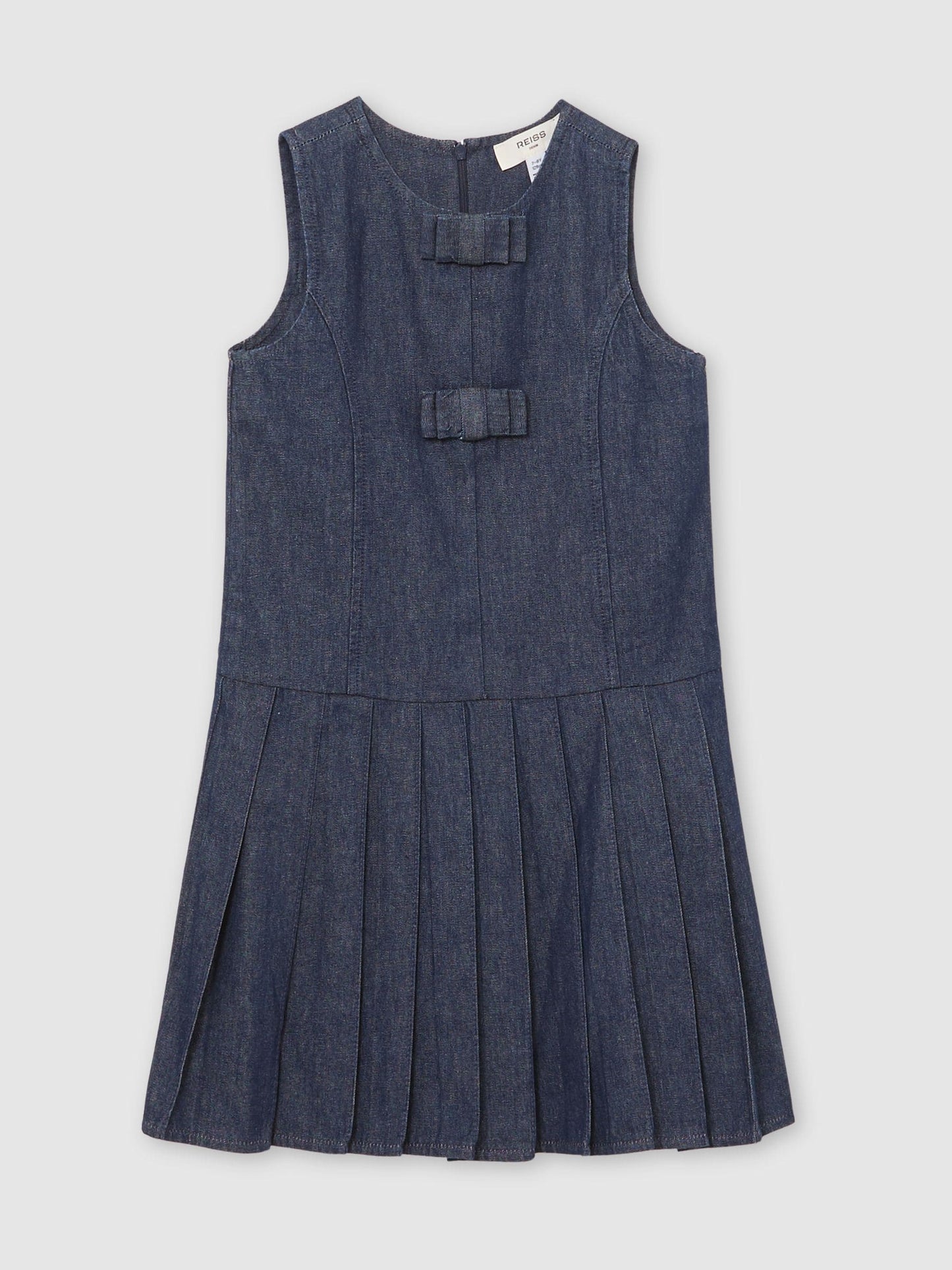 Reiss Indigo Ruby 9-13 yrs Sleeveless Pleated Denim Dress image 2