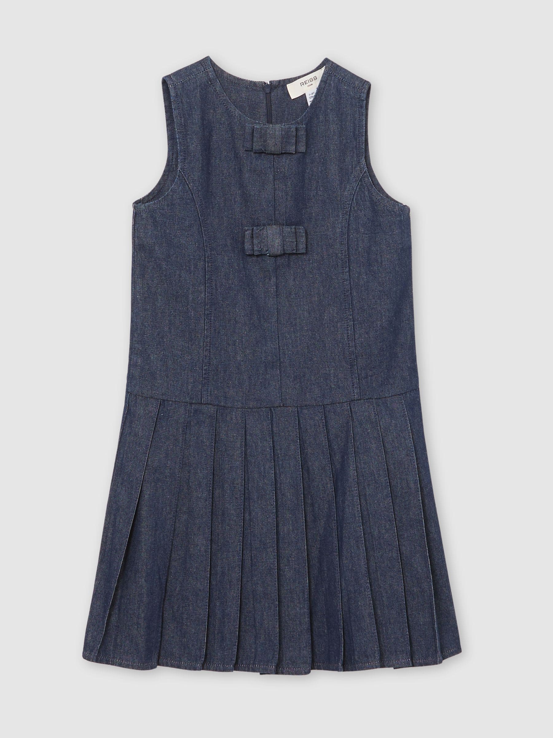 Reiss Indigo Ruby 9-13 yrs Sleeveless Pleated Denim Dress image 2