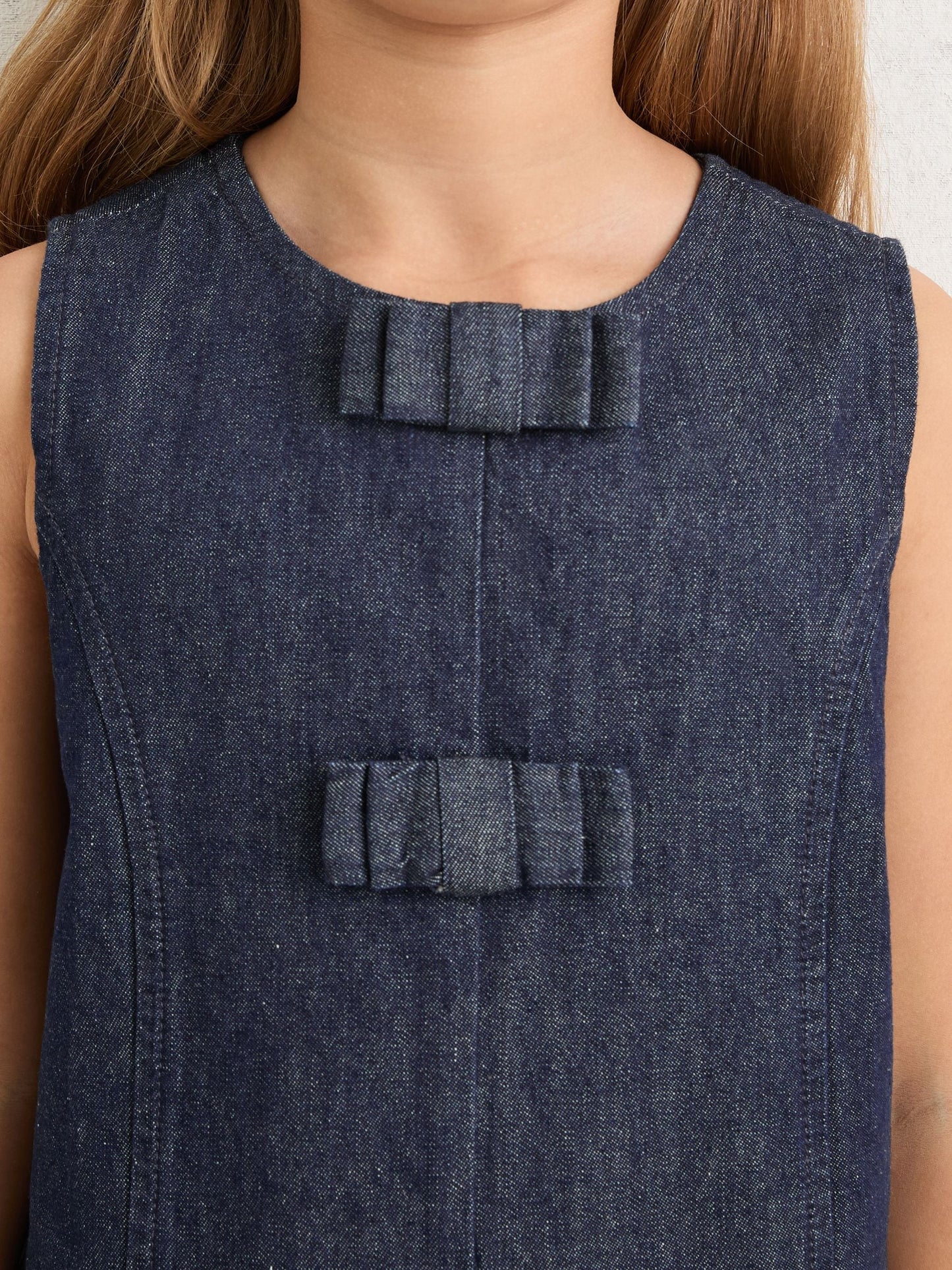 Reiss Indigo Ruby 9-13 yrs Sleeveless Pleated Denim Dress image 4
