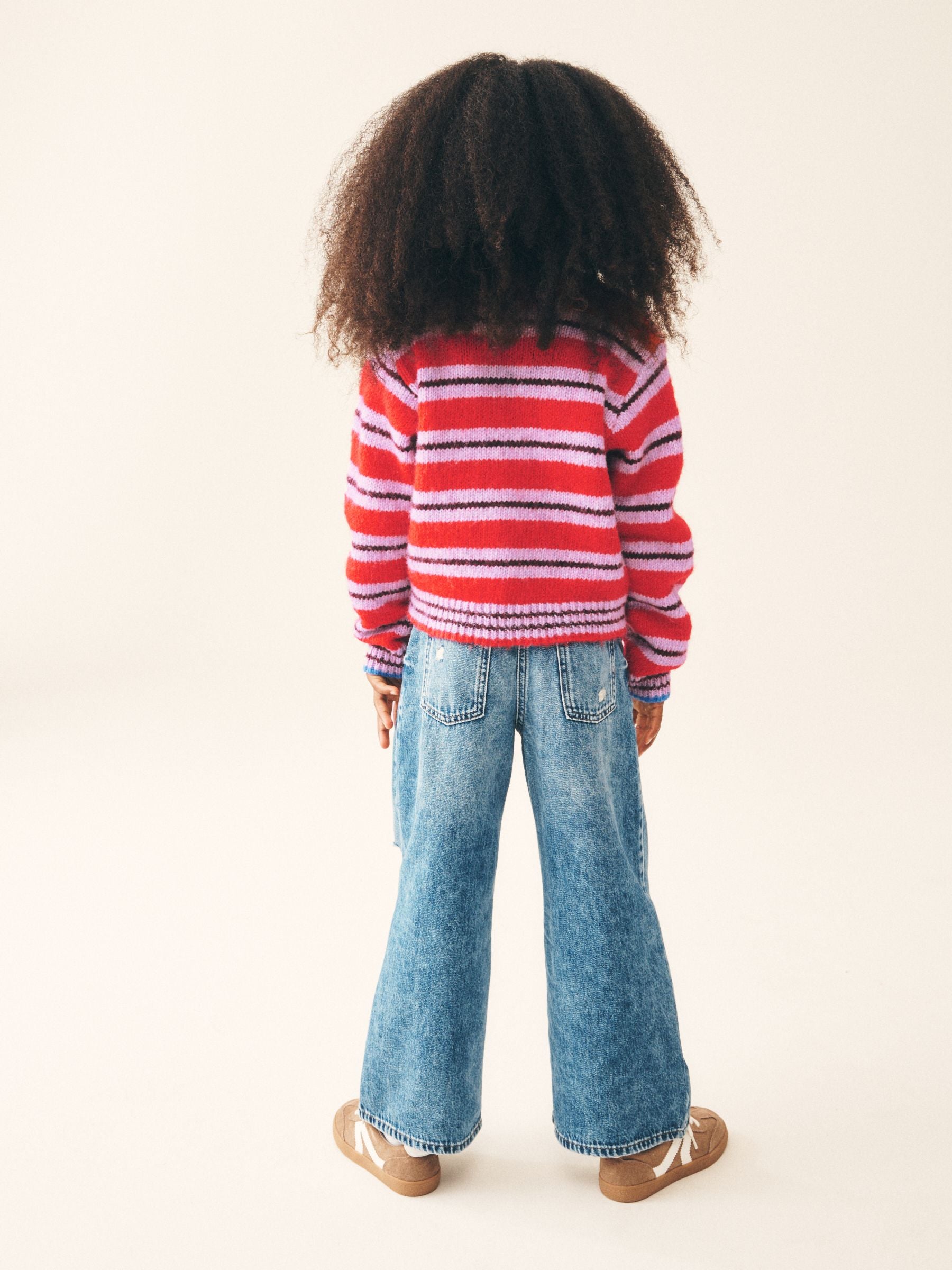 Dsiney Kidz - Red Stripe Knitted Cardigan (3-16yrs) image 3