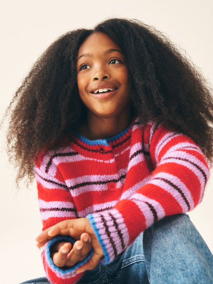 Dsiney Kidz - Red Stripe Knitted Cardigan (3-16yrs) image 4
