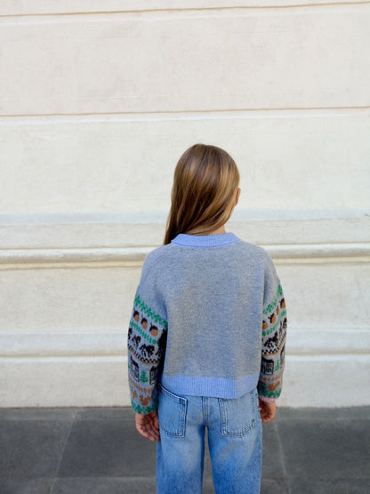 Dsiney Kidz - Grey Horse Collared Cardigan (3-16yrs) image 3