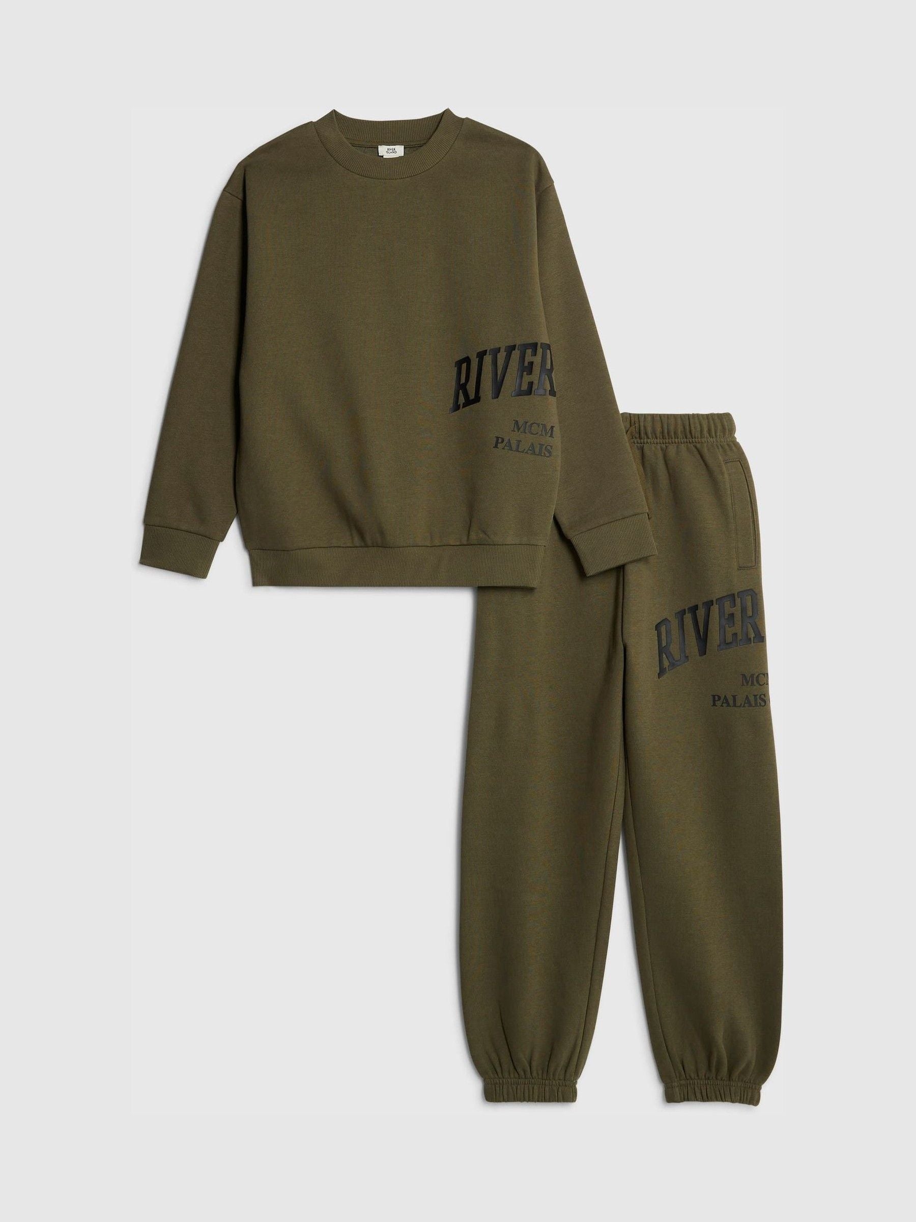 Dsiney Kidz - River Island Green River Varsity Sweatshirt & Jogger Set image 4