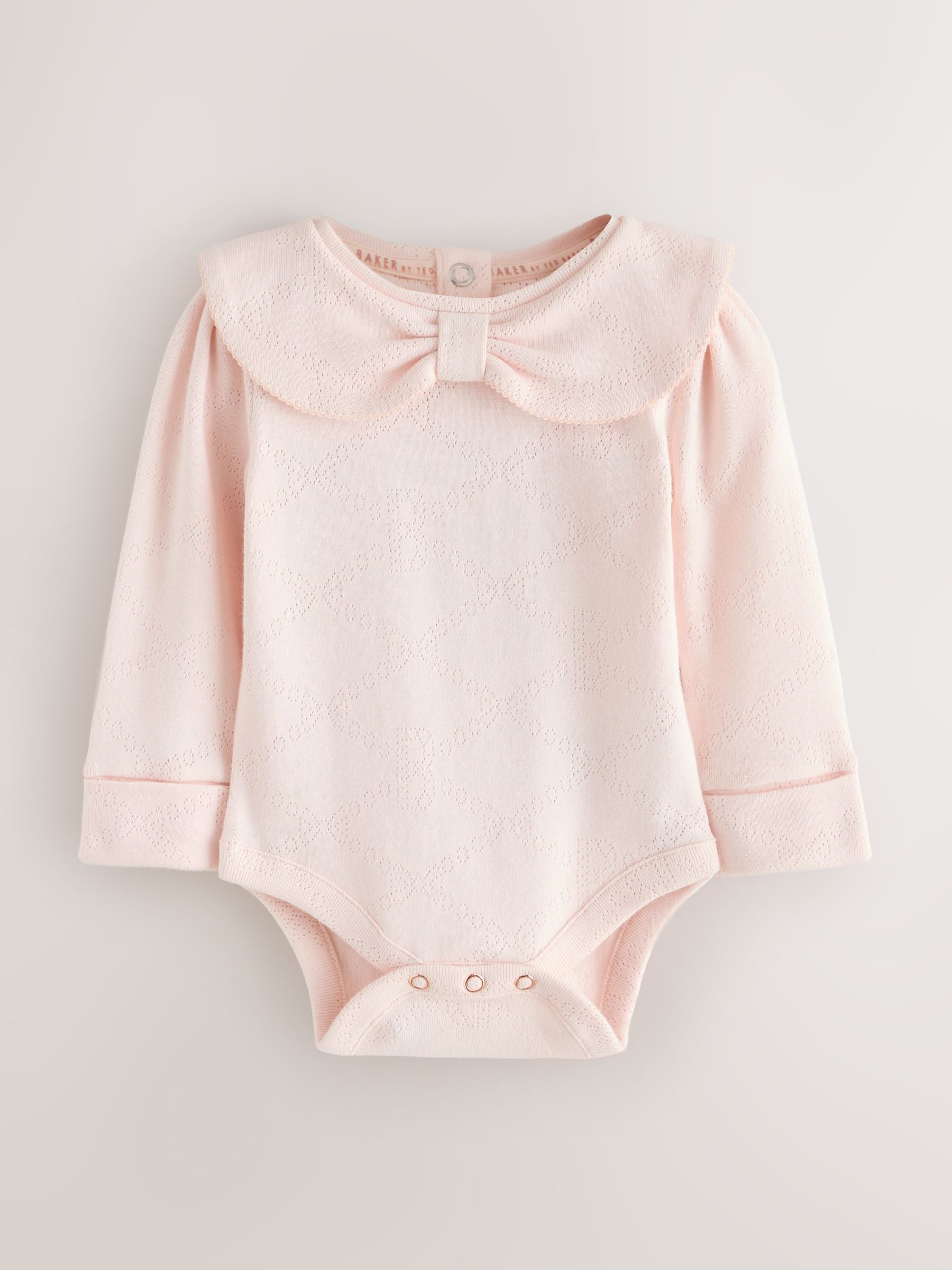 Baker by Ted Baker Pointelle Bow Bodysuit & Legging Set 2 Piece image 3