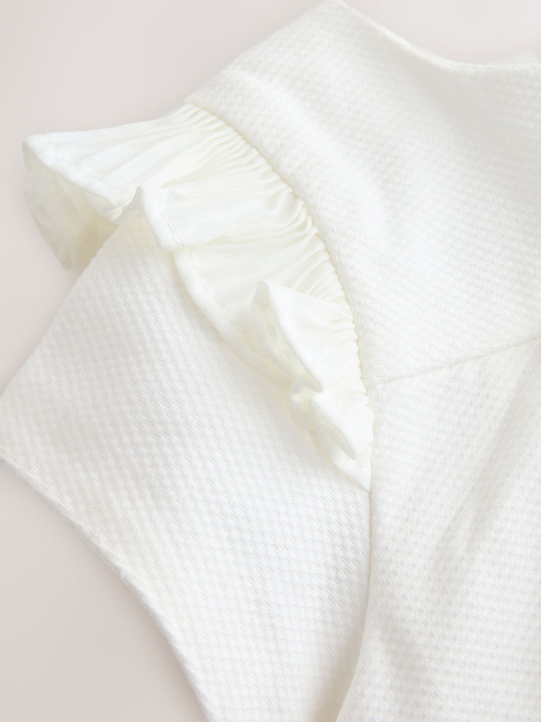 Baker by Ted Baker Cream Baker by Ted Baker Pleated Woven Bow Detail Dress image 5