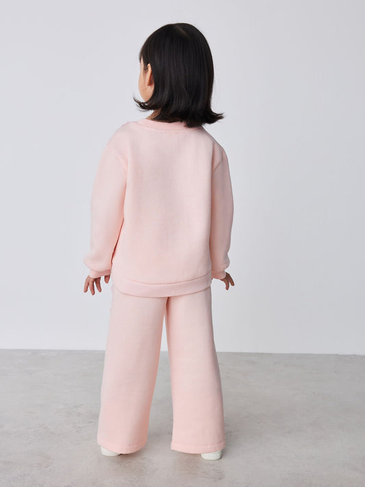 Dsiney Kidz - Baker by Ted Baker Pink Lace Trim Sweat Top & Joggers Set 2 Piece image 2