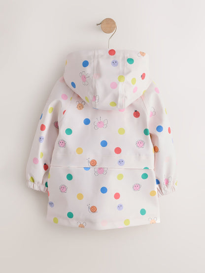 Dsiney Kidz - Cream Polka Dot Waterproof Faux Fur Lined Jacket (12mths-7yrs) image 7