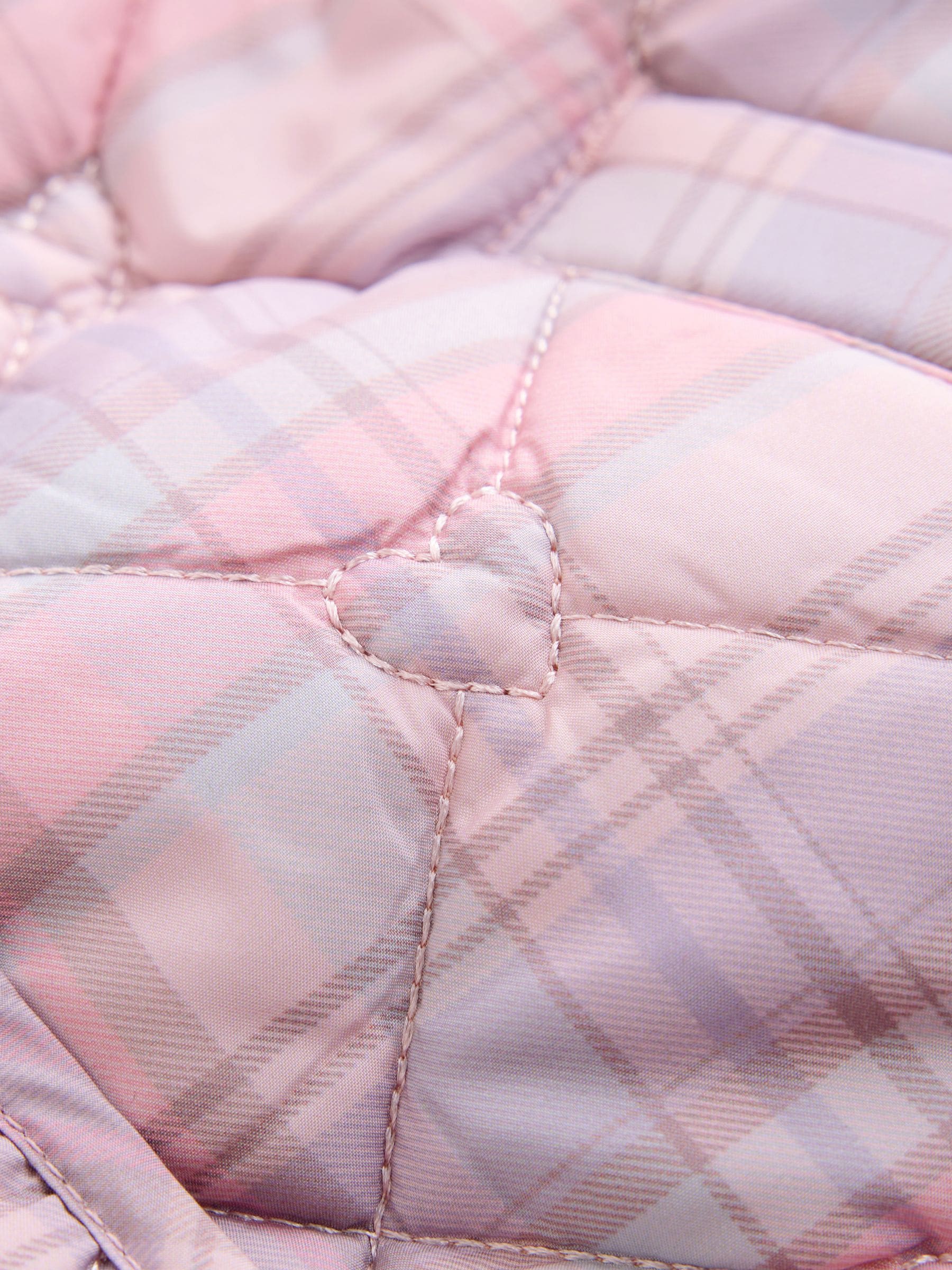 Dsiney Kidz - Pink Check Shower Resistant Frill Collar Quilted Jacket (3mths-7yrs) image 9