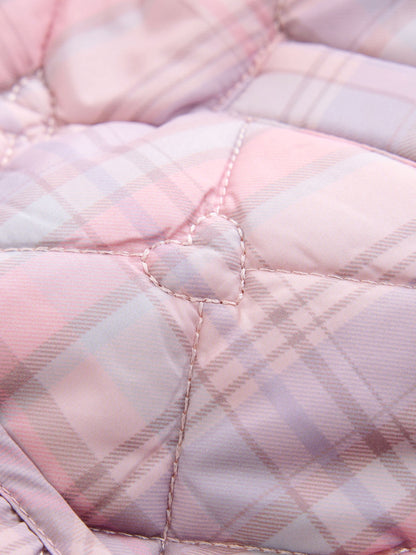 Dsiney Kidz - Pink Check Shower Resistant Frill Collar Quilted Jacket (3mths-7yrs) image 9
