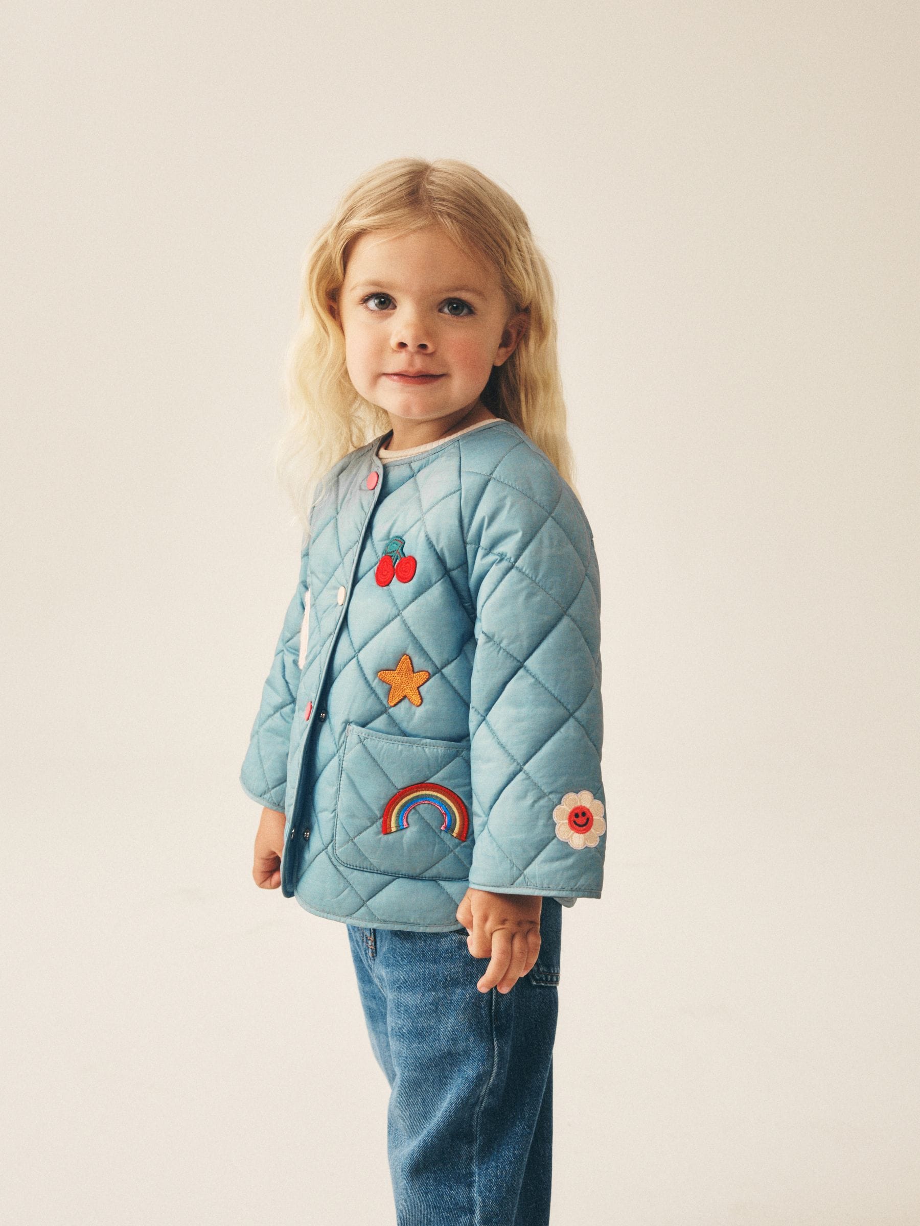 Dsiney Kidz - Green Badge Applique Shower Resistant Quilted  Jacket (3mths-7yrs) image 1