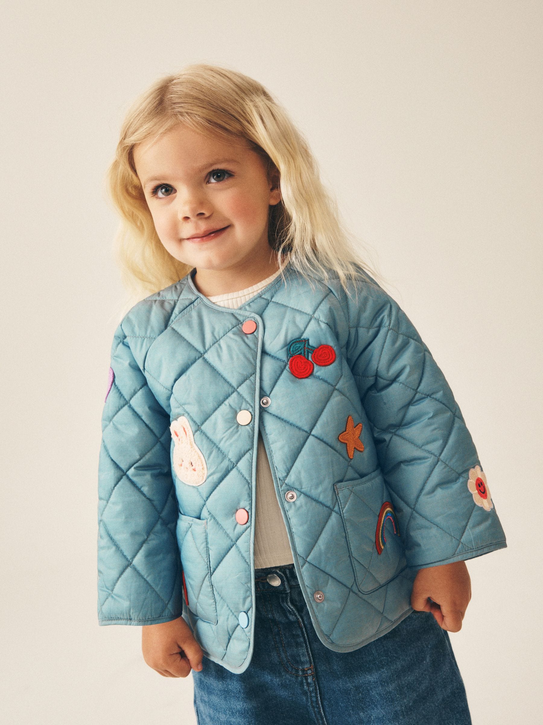 Dsiney Kidz - Green Badge Applique Shower Resistant Quilted  Jacket (3mths-7yrs) image 4