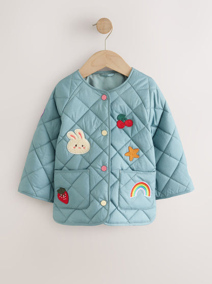 Dsiney Kidz - Green Badge Applique Shower Resistant Quilted  Jacket (3mths-7yrs) image 5