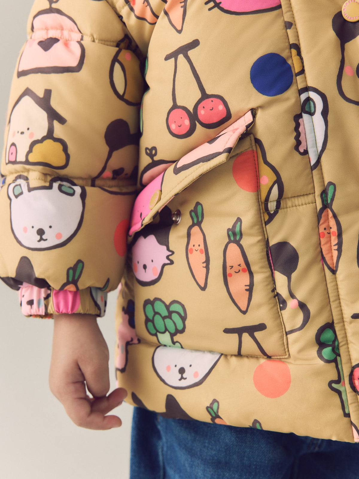 Dsiney Kidz - Character Print Shower Resistant Padded Coat with Hood Spikes (3mths-7yrs) image 6