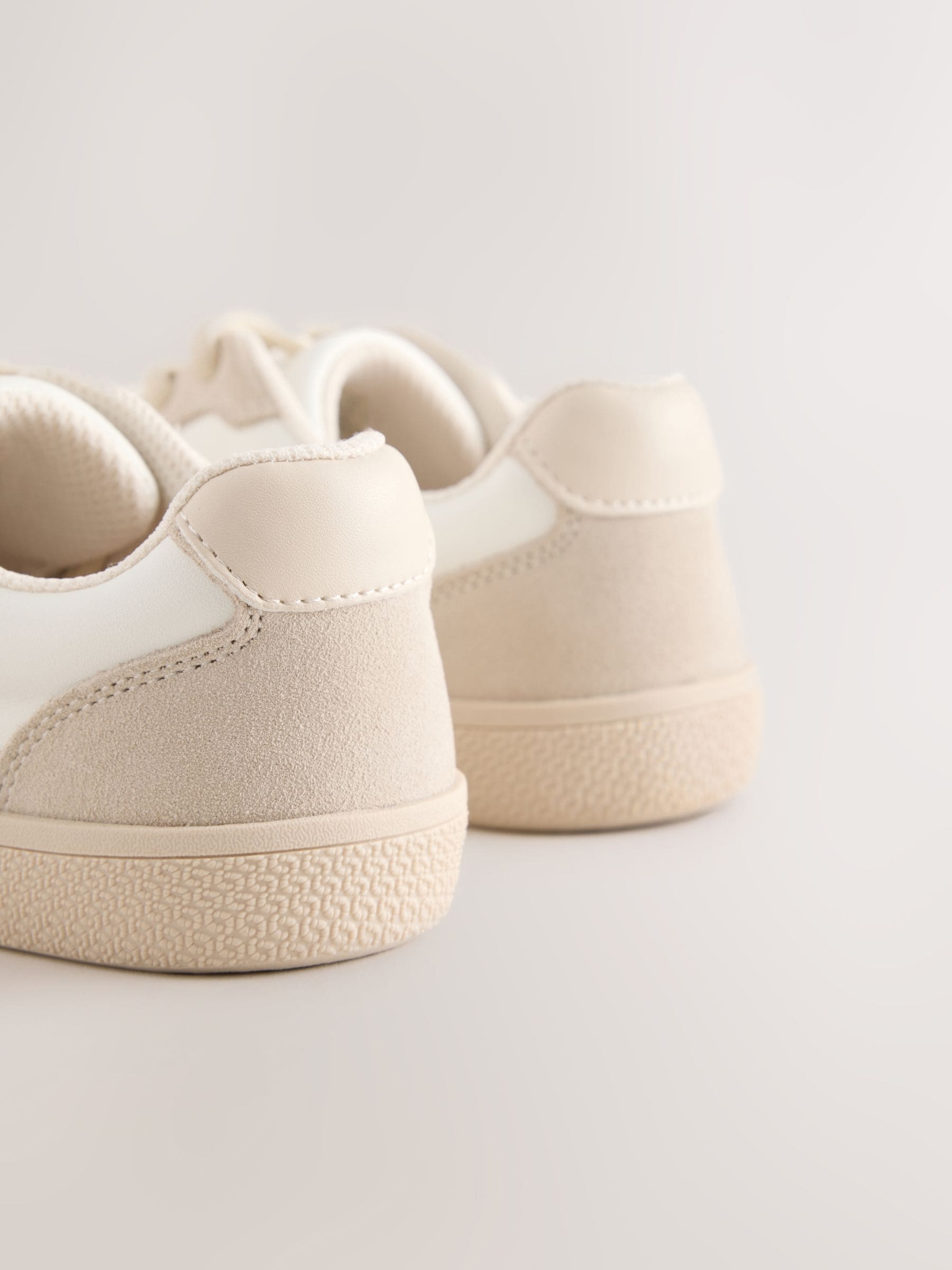 Neutral Suede Mix Wide Fit (G) Retro Trainers image 5