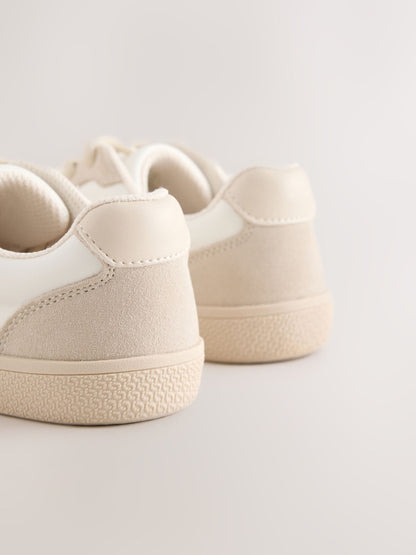 Neutral Suede Mix Wide Fit (G) Retro Trainers image 5