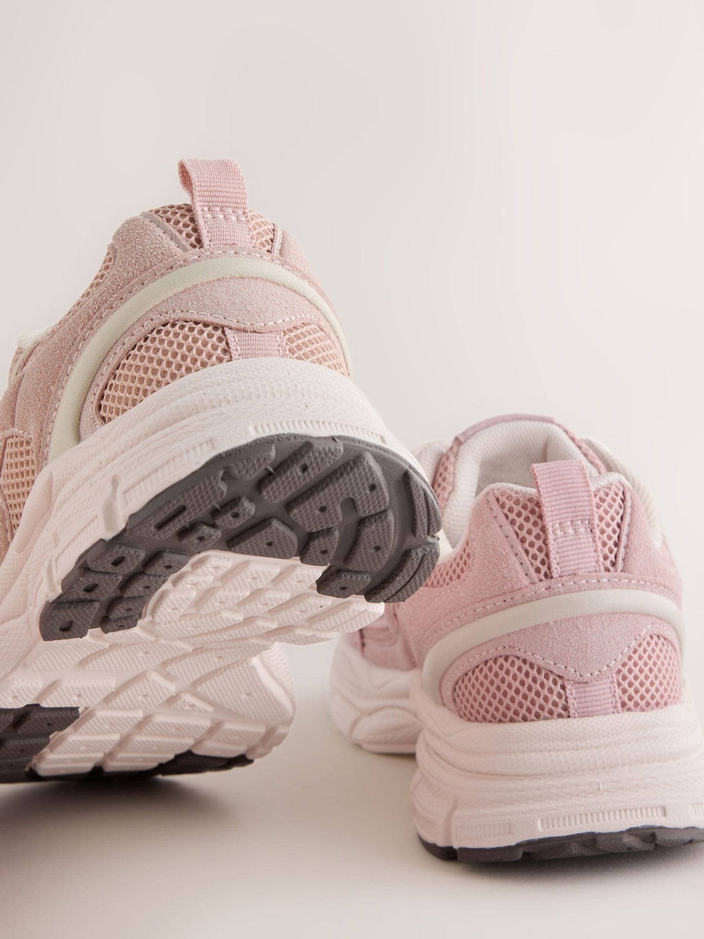 Pink Standard Fit (F) Chunky Lace-Up Trainers image 3