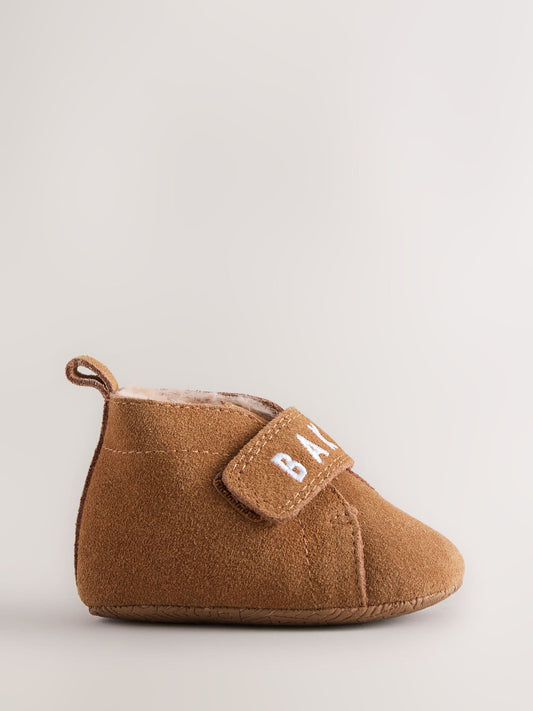 Dsiney Kidz - Baker by Ted Baker Tan Brown Slipper Boots Padders image 2