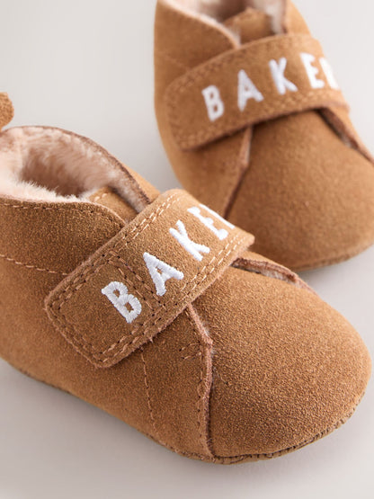 Dsiney Kidz - Baker by Ted Baker Tan Brown Slipper Boots Padders image 5
