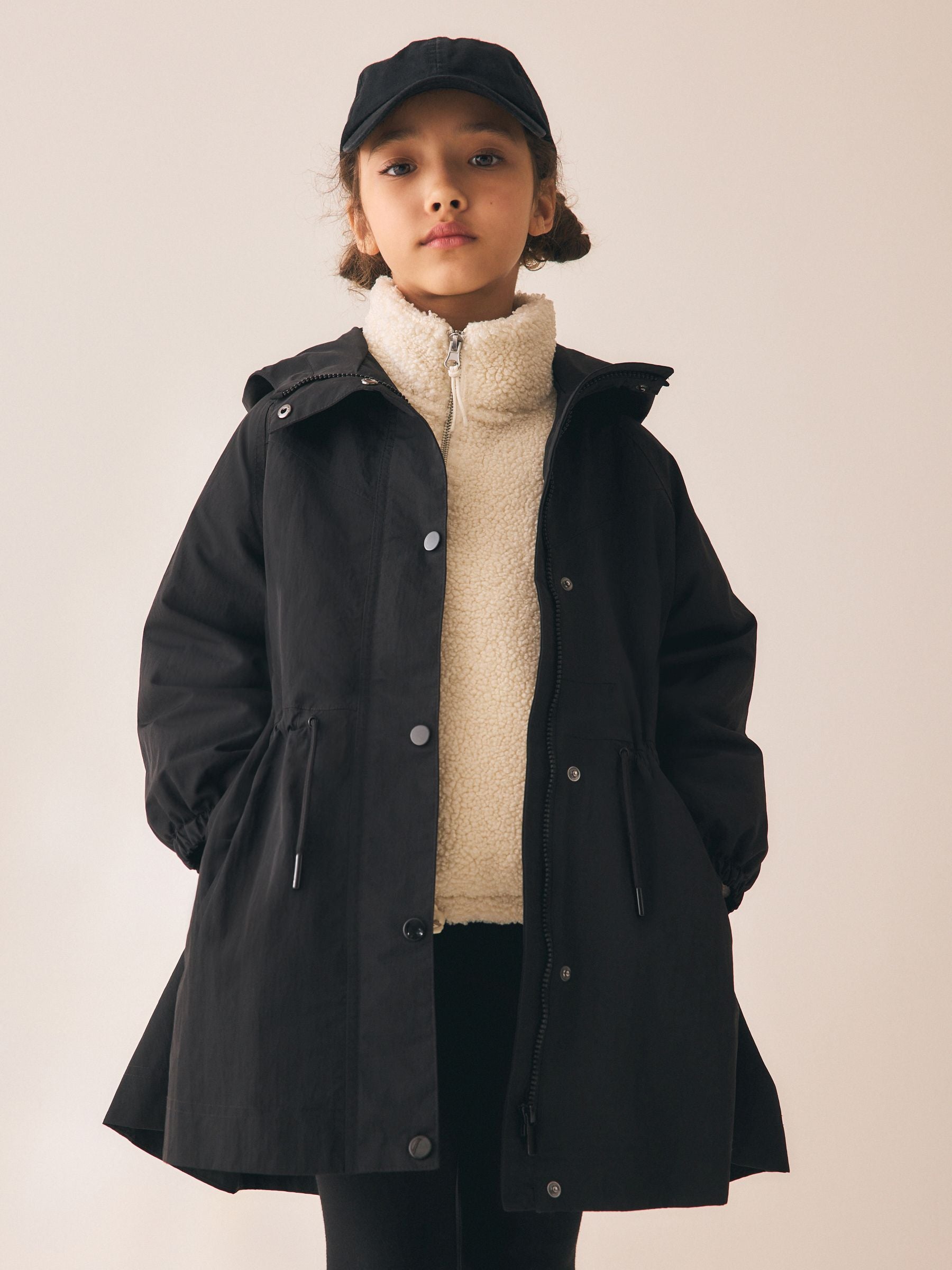 Dsiney Kidz - Black Waterproof Skirted Rain Jacket (3-16yrs) image 4