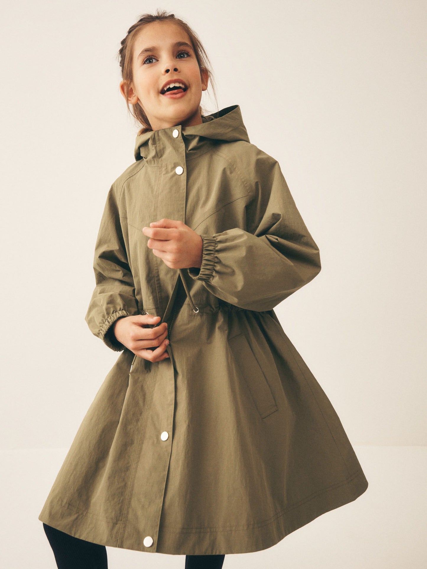Dsiney Kidz - Khaki Green Waterproof Skirted Rain Jacket (3-16yrs) image 1