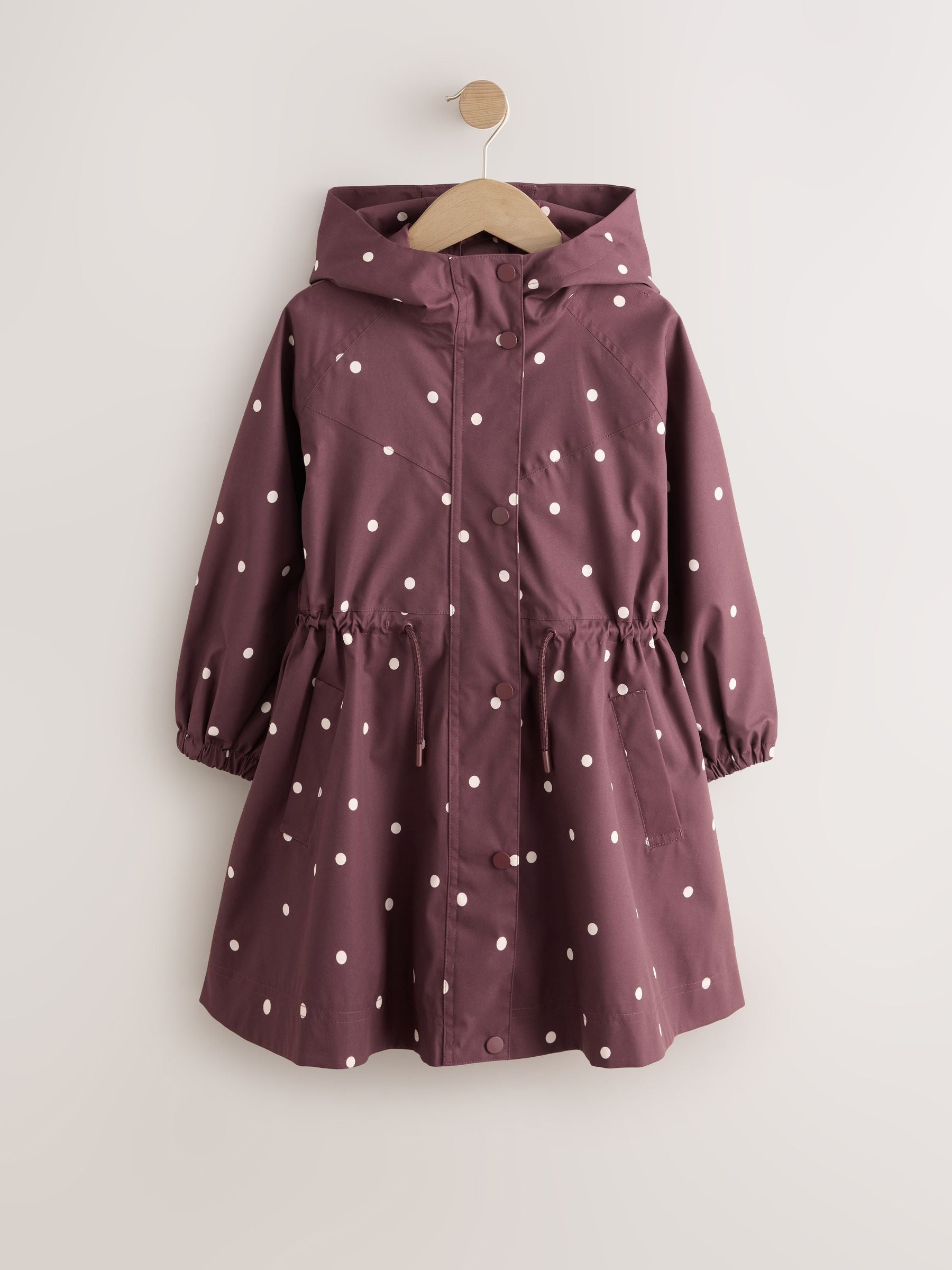 Dsiney Kidz - Brown Polka Dot Waterproof Skirted Rain Jacket (3-16yrs) image 5
