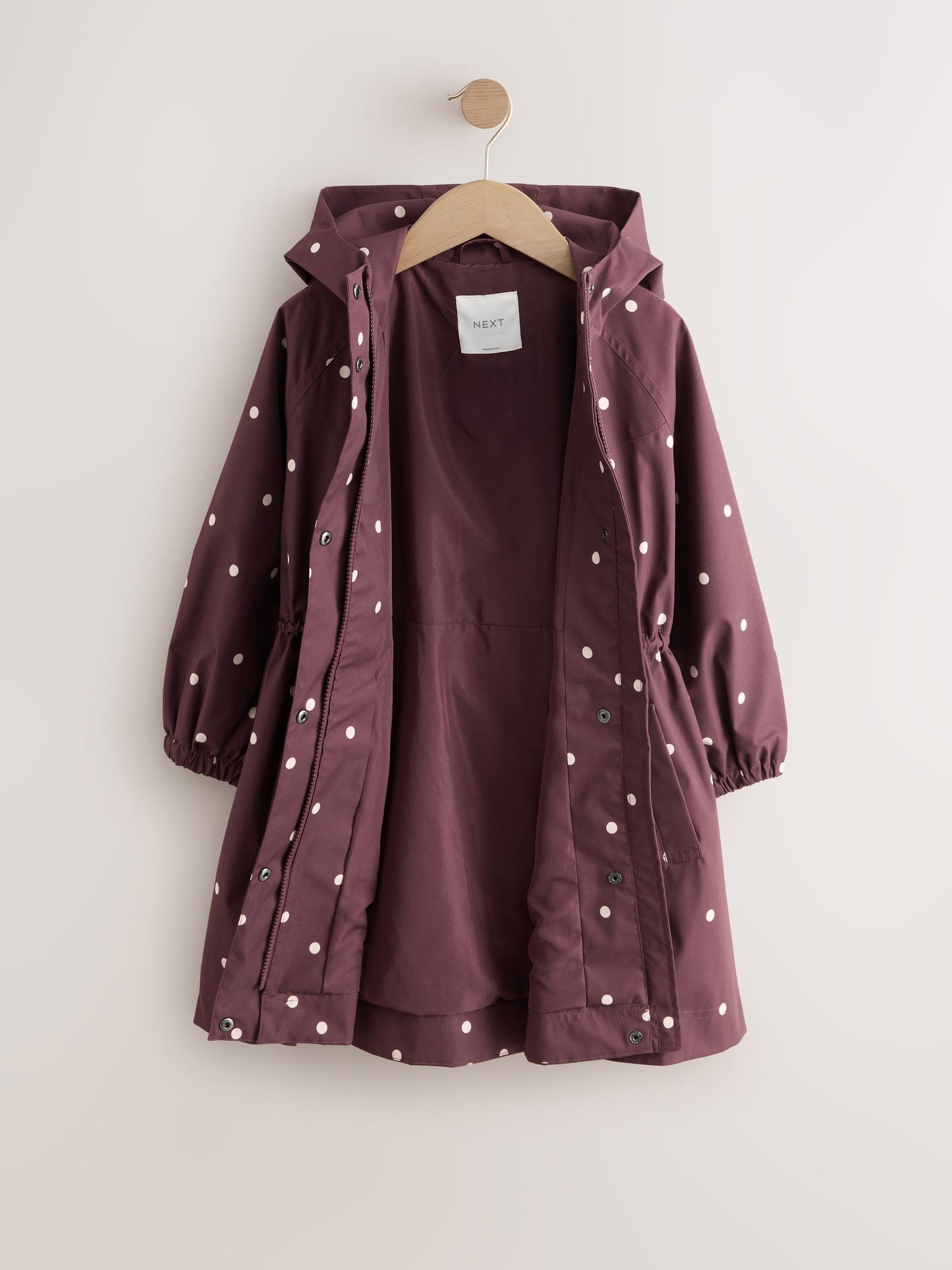 Dsiney Kidz - Brown Polka Dot Waterproof Skirted Rain Jacket (3-16yrs) image 6