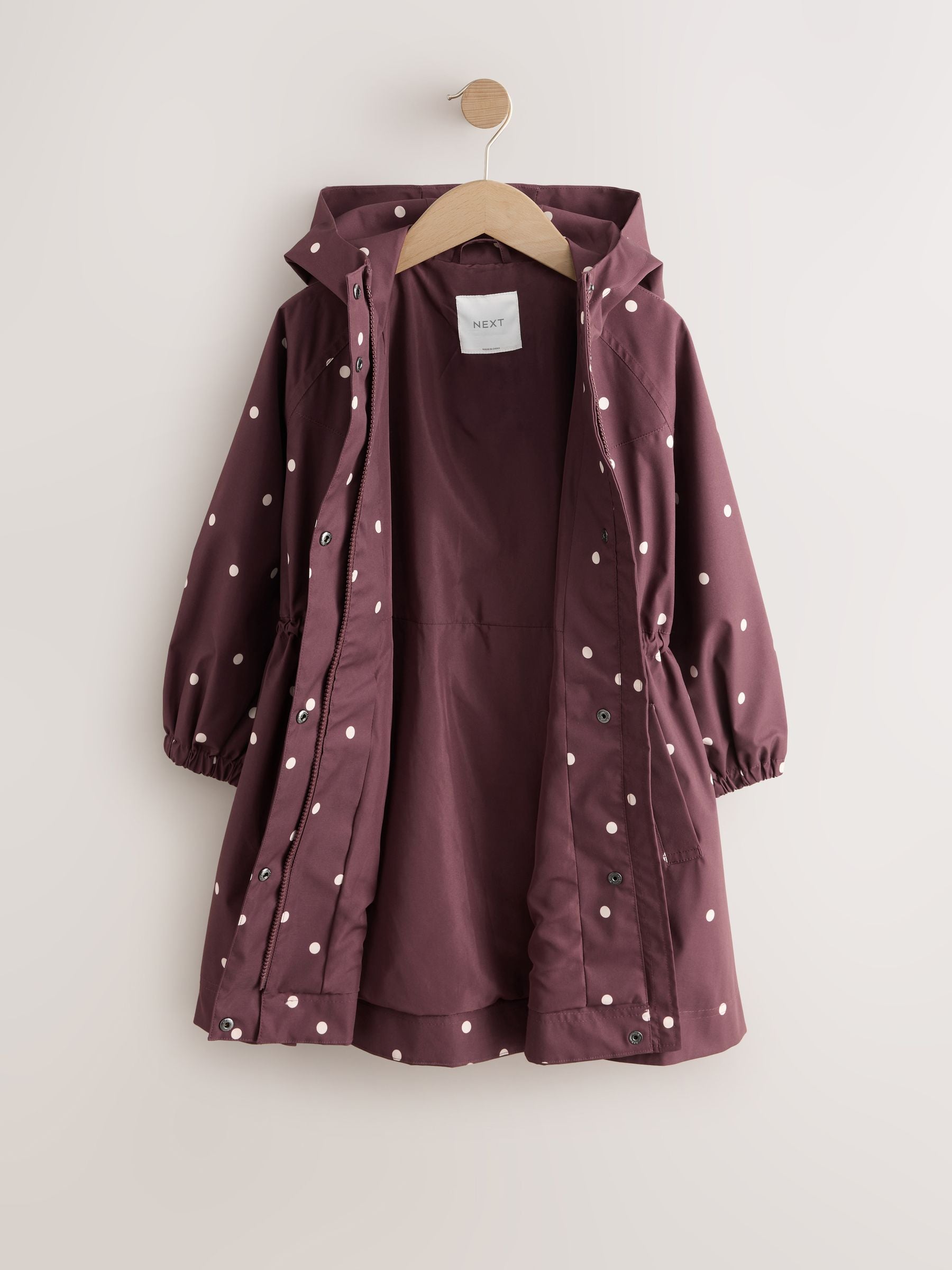 Dsiney Kidz - Brown Polka Dot Waterproof Skirted Rain Jacket (3-16yrs) image 6