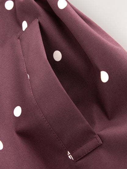 Dsiney Kidz - Brown Polka Dot Waterproof Skirted Rain Jacket (3-16yrs) image 9