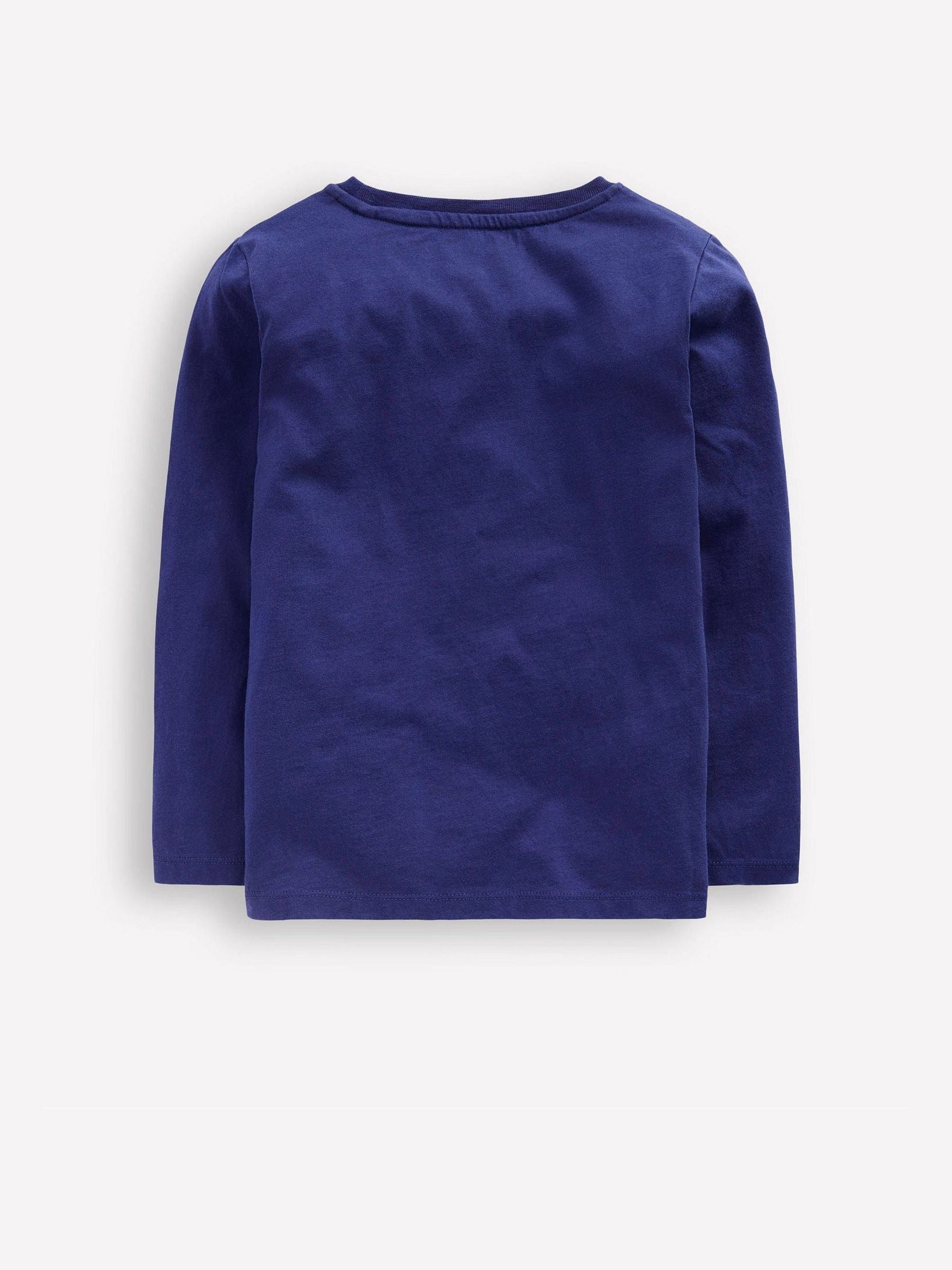 Dsiney Kidz - Boden Blue Long Sleeve Appliqué T-Shirt image 3
