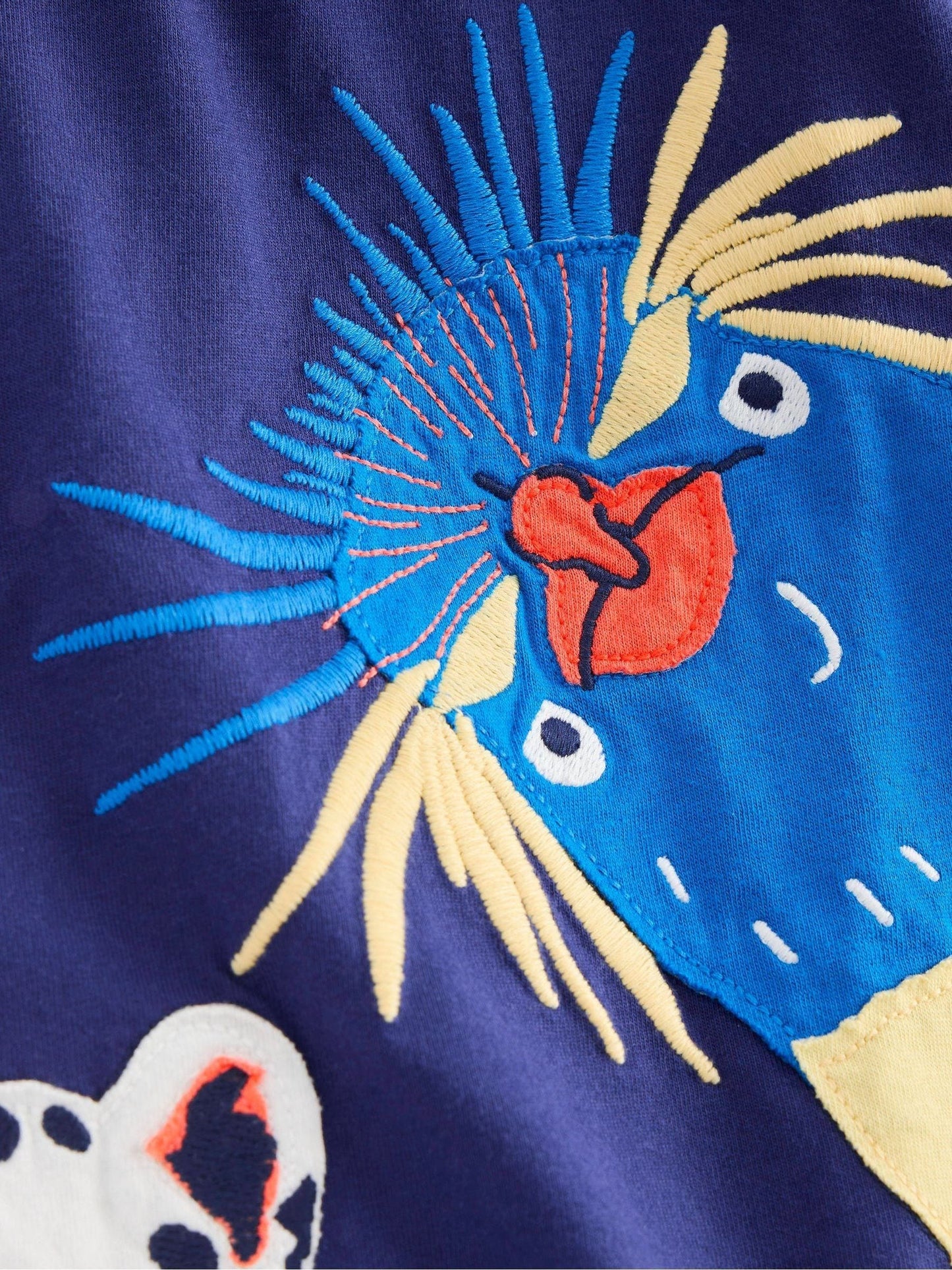 Dsiney Kidz - Boden Blue Long Sleeve Appliqué T-Shirt image 4