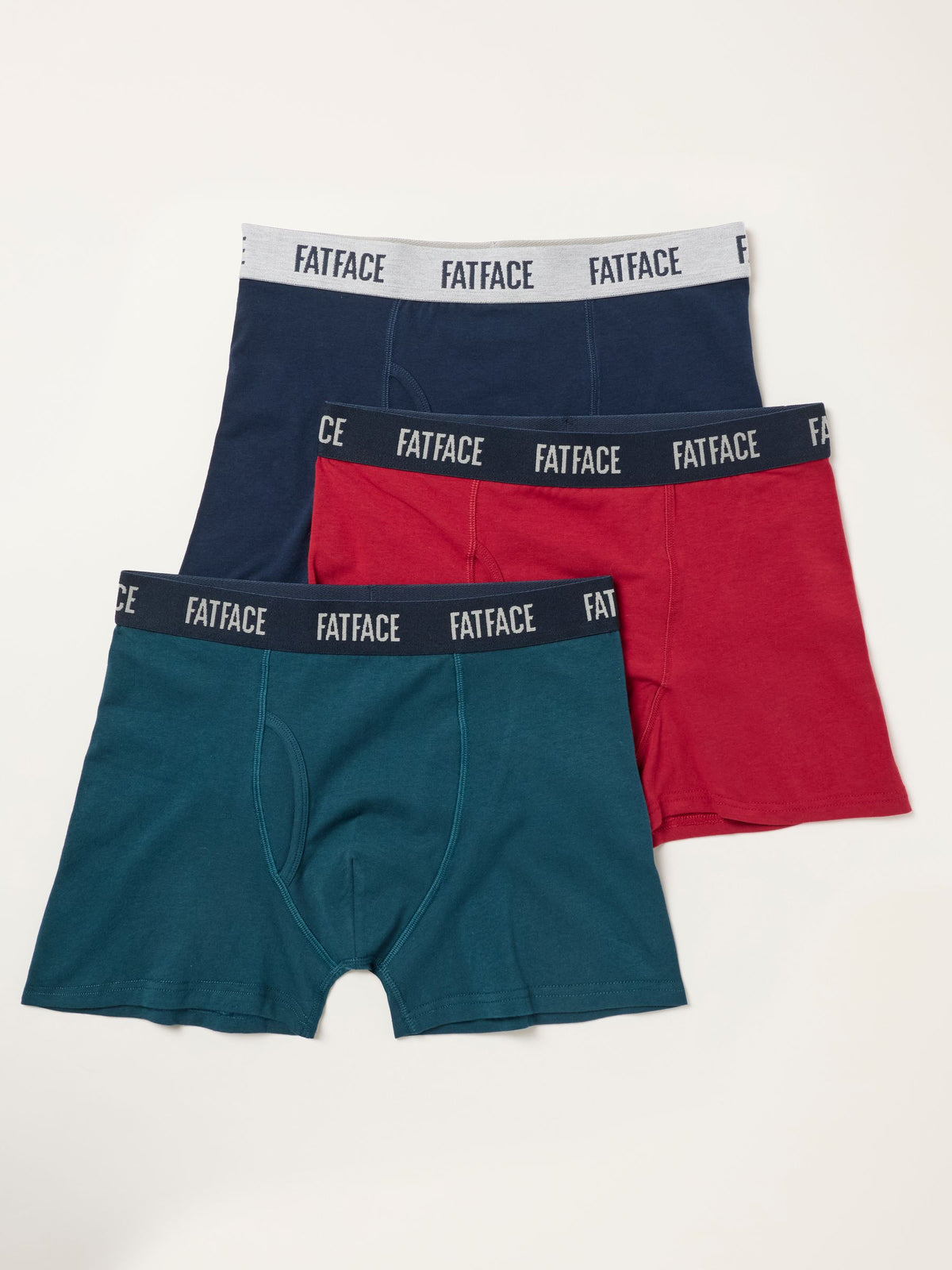 Dsiney Kidz - FatFace 3 Pack Red/Teal/Navy Boxers image 1